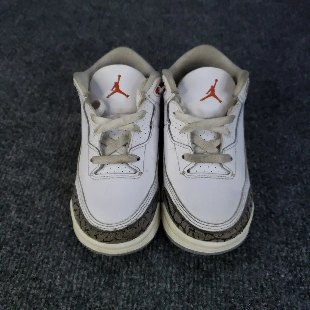 Nike Air Jordan 3 Retro Shoes Georgia Peach‎ Toddler Size 9C White Sneakers